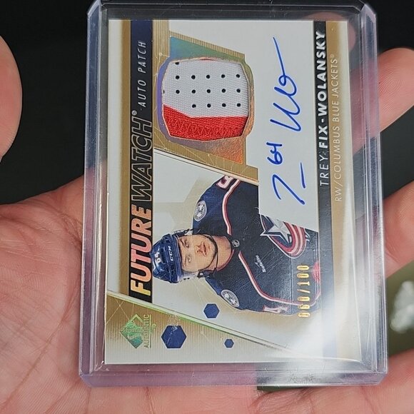 2022-23 SP Authentic #FWAP-TF Trey Fix-Wolansky Future Watch Auto Patch #/100 - Picture 11 of 11